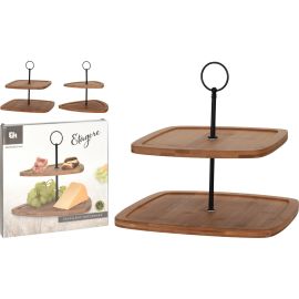 Food Stand 2 Tiers Bamboo 2Asstd 170482110