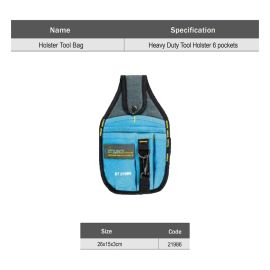 Holster Tool Bag 26x15x3cms Blue/Grey Colour Starex Brand