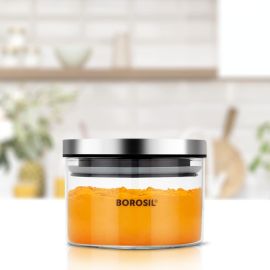 Borosil Classic Jar With Steel Lid 300ml Bcljr960300