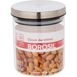 BOROSIL CLASSIC JAR  WITH STEEL LID 600 ML BCLJR960600