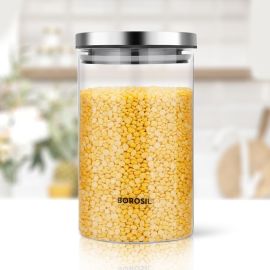 Borosil Classic Jar With Steel Lid 900 Ml Bcljr960900