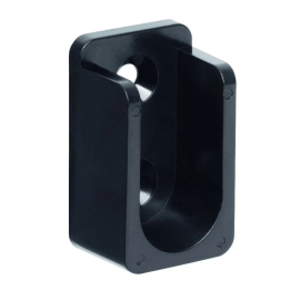 Walteco Wardrobe Oval Tube Bearing, Plastic, 30X15 Mm, Black, 2 Pcs 60011