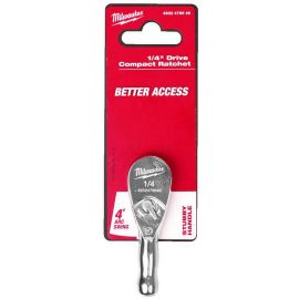 Milwaukee 1/4" Drive Compact Ratchet 4932479646