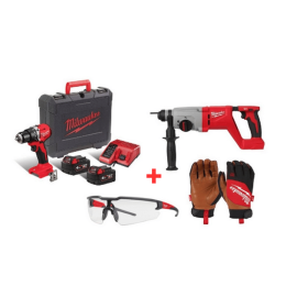 Milwaukee M18 Percussion Drill & Rotary Hammer Bundle