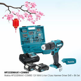 Makita 12V MAX Li-Ion Carbon Less Hammer Driver Drill + Adaptor+Bit Set HP333DWAX1