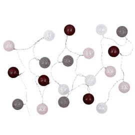 20 Led Ball String Lights - Red/Pink Shades La10053