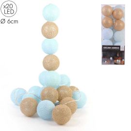 20 Led Ball String Lights - Golden Blue Shades La10069