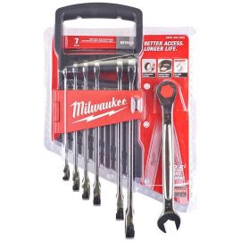 Milwaukee Max Bite™ Ratcheting Metric Combination Spanner Set 7 Pc 4932464993